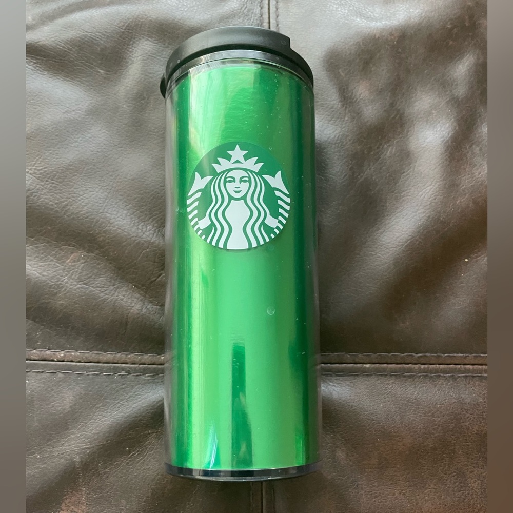 Starbucks travel mug. Beautiful green. Perfect for Christmas.